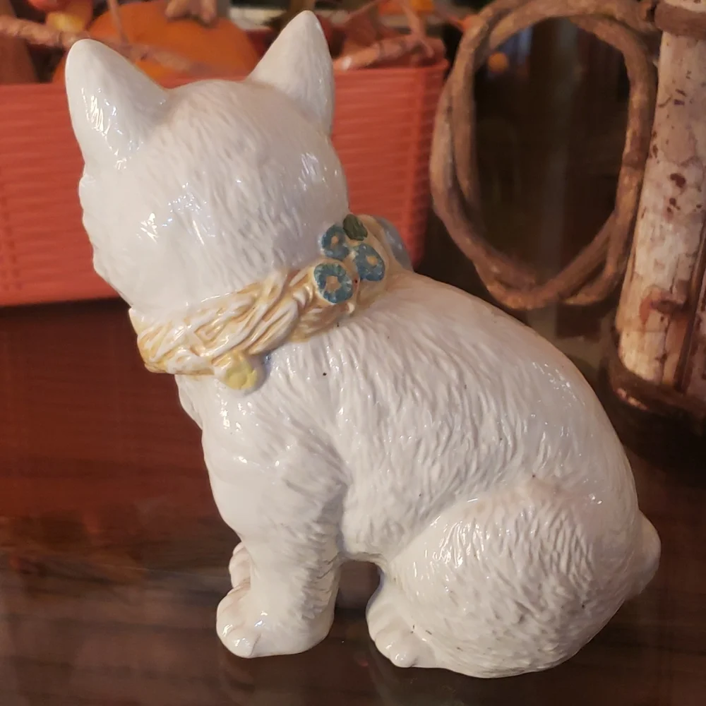 Vintage set of 3 white Kitten Cats home decor - Picture 7 of 16